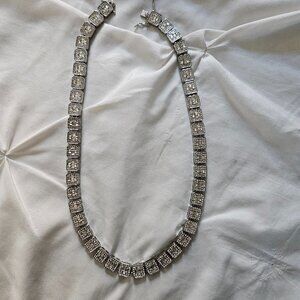 Silver Crystal Chain 22" Necklace